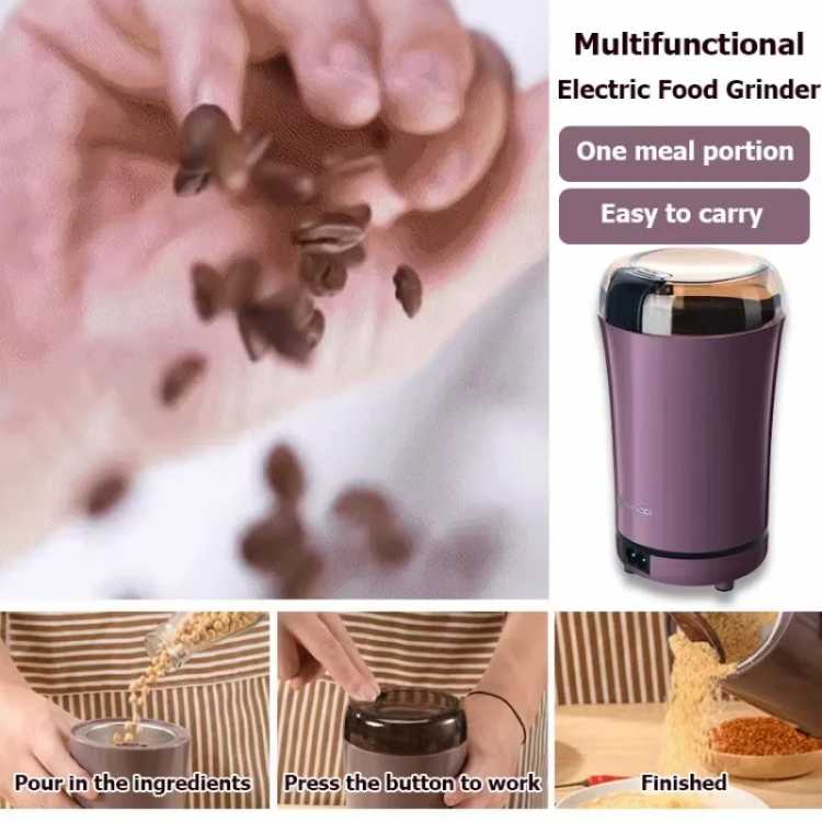 Coffee Bean Grinder Electric Small Automatic PoWdering Machine Grain Grinder Powdering Artifact Ultra-Fine Grinding Crusher - AliExpress 6