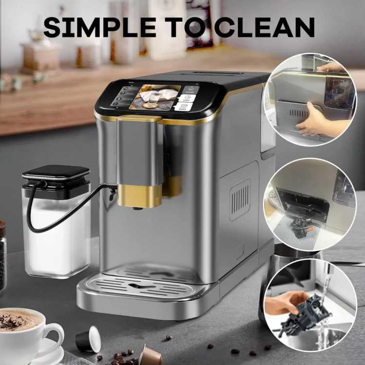 Fully Automatic Espresso Machine With Milk Frother, 4-Beverage Cappuccino Coffee Machine With Built-In Grinder and Intuitive Tou - AliExpress 15