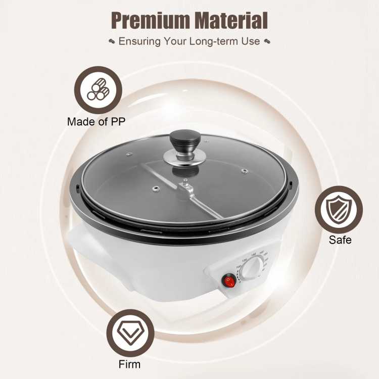 Coffee Bean Baking Machine 110v 800w Electric Roaster Household Coffee Bean Roasting Baking Machine Coffee Roasting Tool White - AliExpress 15