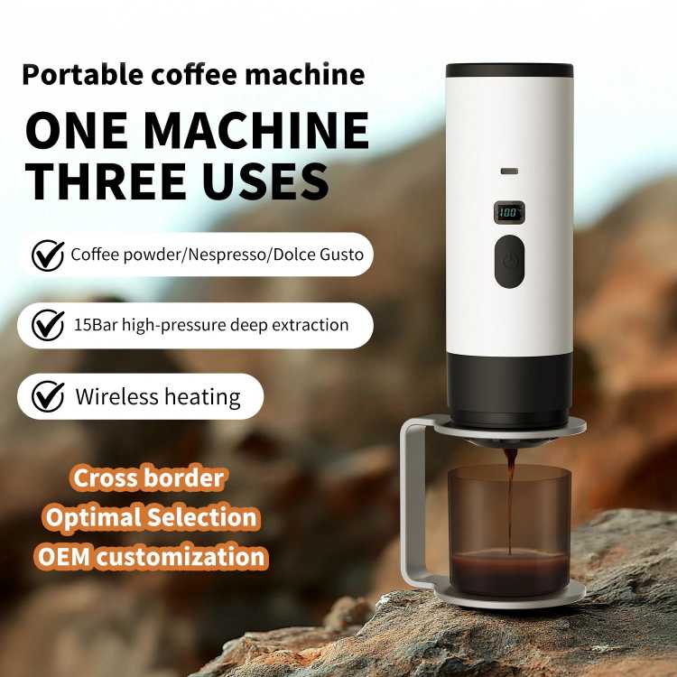 3-in-1 Portable Electric Coffee Maker Capsule Coffee Grinder Travel Coffee Maker with Cordless Heating for Car and Home Camping - AliExpress 6