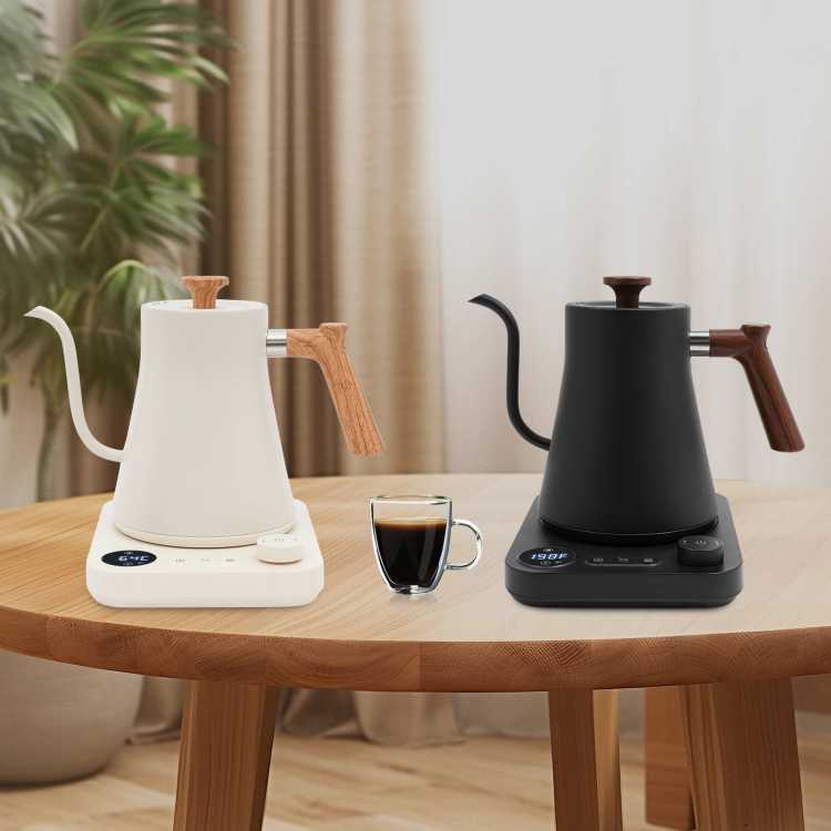 Electric Kettle 0.9L Gooseneck Coffee Pot 1200W Rapid Heating Temperature Control Pot Stainless Steel Liner, Electric Tea Kettle - AliExpress