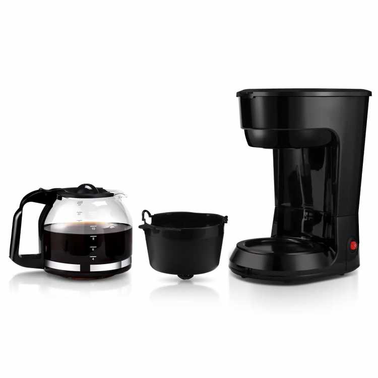 Enjoy a smooth, rich, satisfying cup of coffee with the Black 12-Cup Drip Coffee Maker with Removable Filter Basket - AliExpress 15