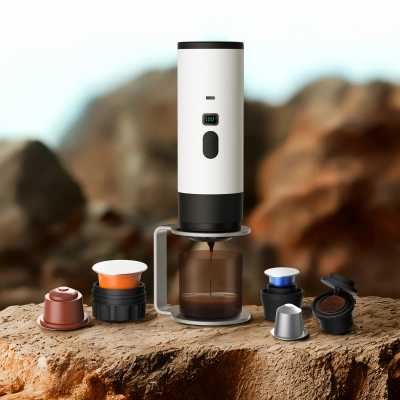 3-in-1 Portable Electric Coffee Maker Capsule Coffee Grinder Travel Coffee Maker with Cordless Heating for Car and Home Camping - AliExpress 6