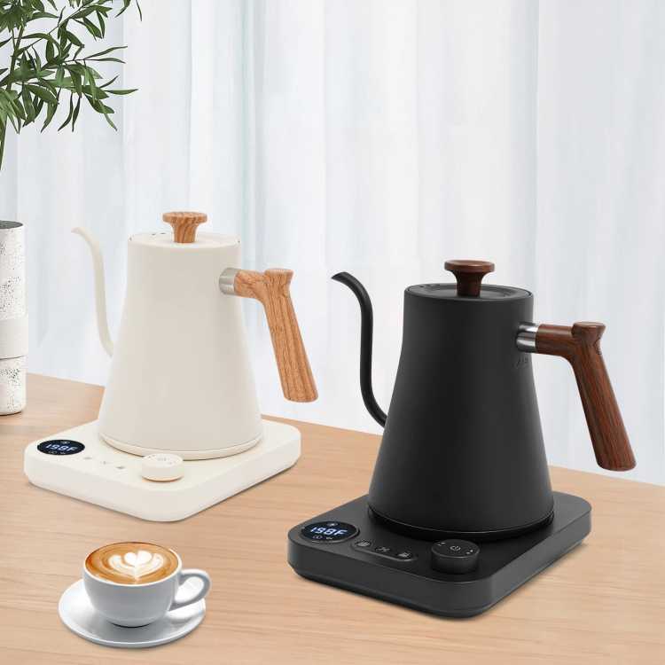 Electric Kettle 0.9L Gooseneck Coffee Pot 1200W Rapid Heating Temperature Control Pot Stainless Steel Liner, Electric Tea Kettle - AliExpress