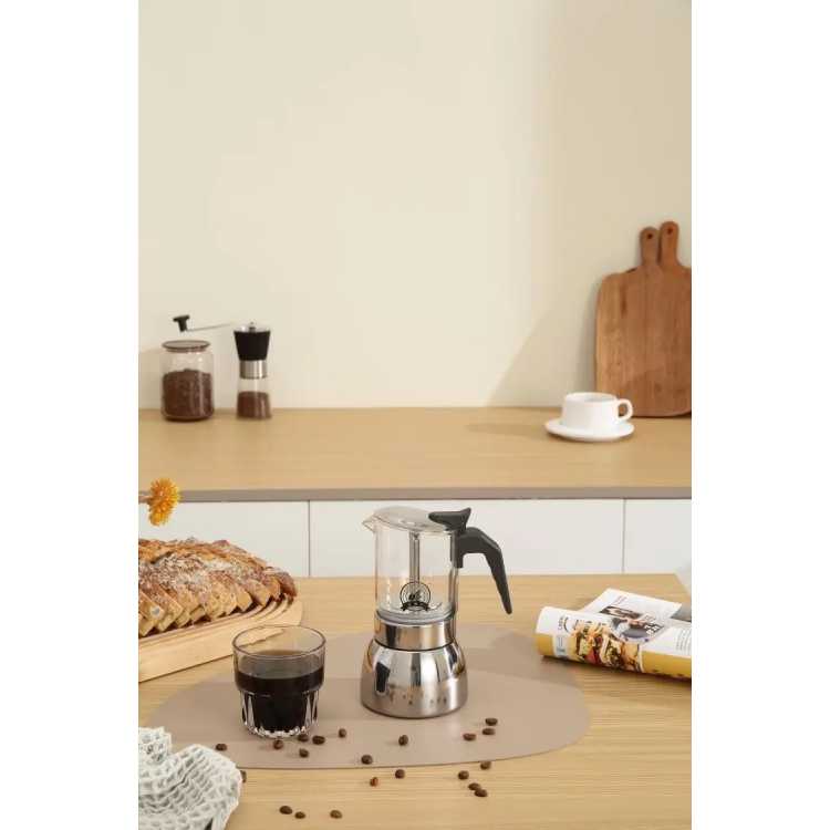 4 Cup Stainless Steel Moka Pot - Stovetop Espresso Maker for Induction Cooktops, Italian Coffee Machine for Home & Camping - AliExpress 15