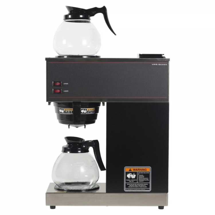 33200.0015 VPR-2GD 12-Cup Pourover Commercial Coffee Brewer with Upper and Lower Warmers and Two Glass Decanters, Black, St - AliExpress 15