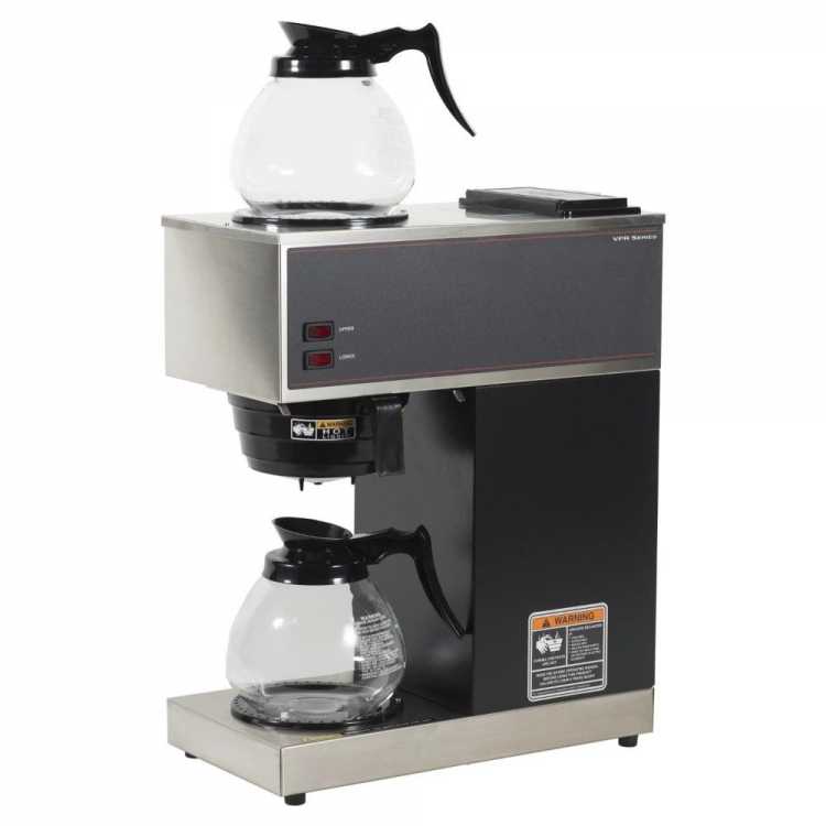 33200.0015 VPR-2GD 12-Cup Pourover Commercial Coffee Brewer with Upper and Lower Warmers and Two Glass Decanters, Black, St - AliExpress 15