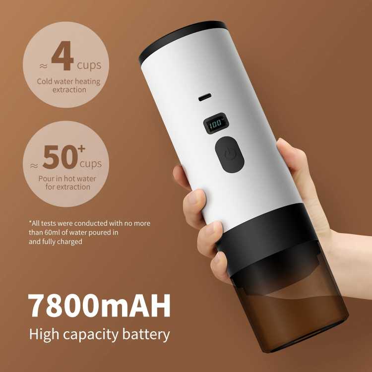 3-in-1 Portable Electric Coffee Maker Capsule Coffee Grinder Travel Coffee Maker with Cordless Heating for Car and Home Camping - AliExpress 6